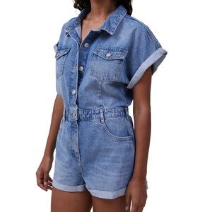 COTTON ON Denim Playsuit